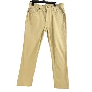 Onward Reserve Mens 33x30 Beige Tan Classic Fit Five Pocket Chino